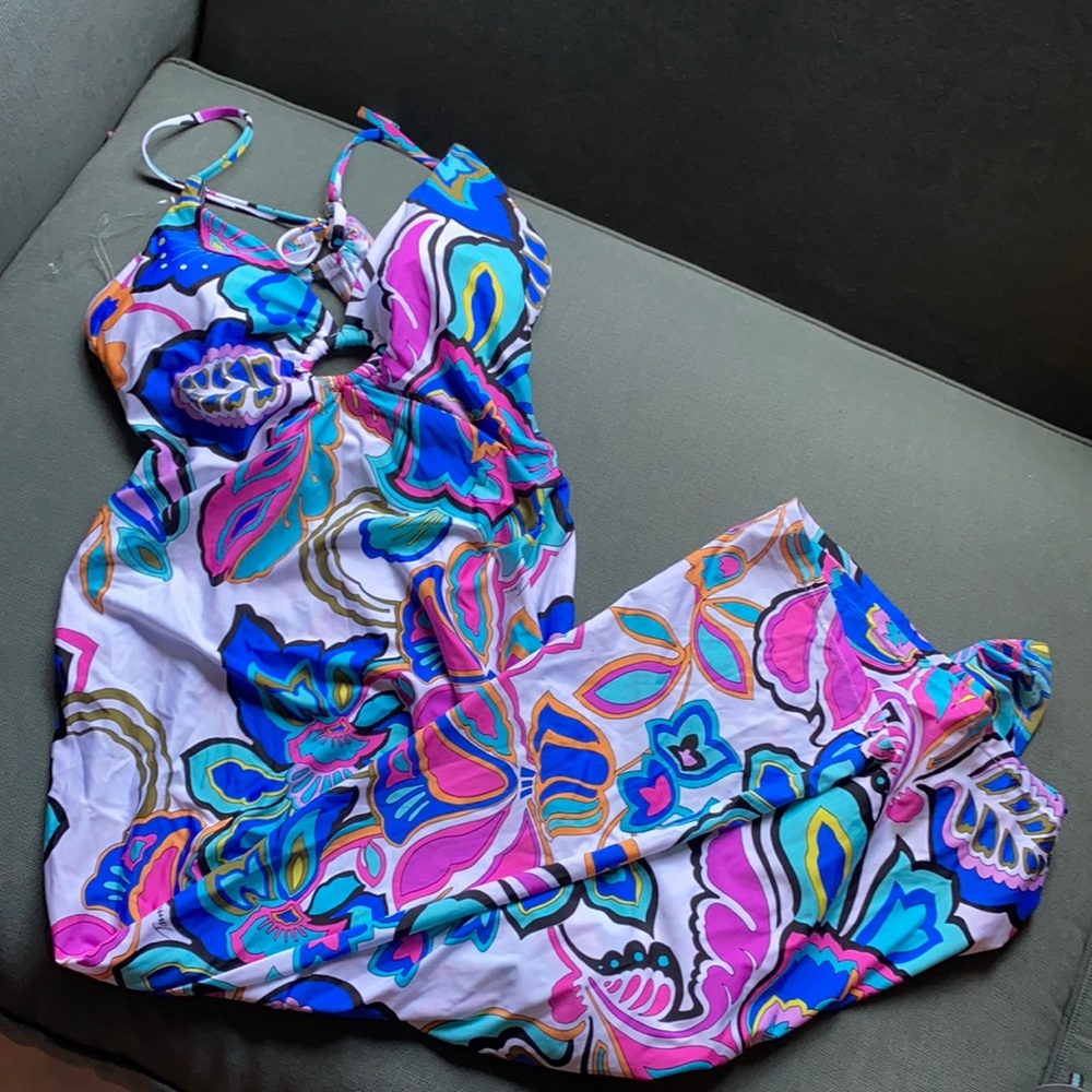 NWT Trina Turk swim cover up dress Sz XS Extra small